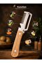 Stainless Steel Multi-Purpose Vegetable Peeler and Slicer with Wooden Handle – Julienne Cutting, Peeling, Bottle Opener - 2