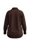 Dark Brown Cotton Collar Bow Tie Wide Fit Poplin Shirt Tbbaw27Ax00006 - 3