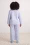 Blue China Closed Floral Large Size Pajama Set Tbbaw27Ai00056 - 4
