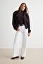 Beyaz Kemerli Yüksek Bel Orta Esnek Wide Leg Jeans TWOSS26JE00211