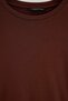Stone-Brown Viscose Flowy Soft Buttoned Knitted Plus Size Blouse Tbbss26Af00011 - 3