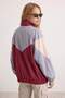 Burgundy Oversize Molded Color Block Summer Thin Coat Twoaw27Mo00135 - 6