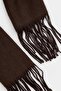 Brown Soft Textured Women's Tassel Scarf Takaw27At00002 - 2