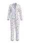 Multi Color 100% Cotton Bias Leisure Patterned Knitted Pajamas Set Thmaw27Pt00100