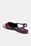 Burgundy Pink Toe Detail Women's Open Back Ballerinas Takaw27Be00007 - 5
