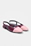 Burgundy Pink Toe Detail Women's Open Back Ballerinas Takaw27Be00007 - 2