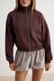 Kahverengi Kalın İçi Polarlı Fermuarlı Dik Yaka Regular Kalıp Örme Hırka/Sweatshirt TWOAW27SW00059 - 3