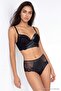 Black Thin Strap Leather Look Covered Lingerie Set Thmaw27Cc00015
