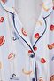 Multi Color 100% Cotton Bias Leisure Patterned Knitted Pajamas Set Thmaw27Pt00100 - 2