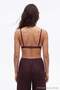 Yellow-Brown 2-Piece Lace Rope Strap Unfilled Unwired Covered Triangle Knitted Bra Thmss24Su00016 - 7