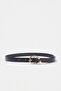Ecru-Black 2-Piece Gold Buckle Women's Belt Takss26Ke00042 - 2