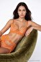 Orange Accessory Detailed Brode Capless Underwear Set Thmaw27Cc00030
