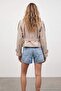 Stone Double-Breasted Epaulet Short Trench Coat Tdrss26Tr00004 - 5