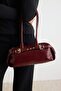 Bordo Kadın Kemer Detaylı Mini Çanta TAKSS26OC00075 - 2