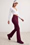 Ecru Micro Tied Double Breasted Crop Knitted Sports Top/Blouse Thmaw27Bz00007