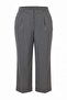 Gri Wide Leg Geniş Paça Pileli Dokuma Büyük Beden Pantolon TBBAW27AR00002 - 4