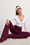 Ecru Micro Tied Double Breasted Crop Knitted Sports Top/Blouse Thmaw27Bz00007 - 2
