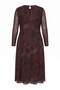 Kahverengi*001 Soyut Büzgü / Drape Maxi Örme Elbise TBBAW27AH00037 - 3
