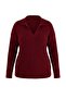 Bordo Yumuşak Dokulu Fitilli Polo Yaka Triko Kazak TBBAW25AN00062 - 4