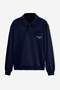 Lacivert Oversize/Rahat Kalıp Nakışlı Polo Yaka Sweatshirt TMNAW27SW00022 - 5