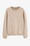 Stone Oversize/Wide Cut Cotton Basic Thick Sweatshirt with Fleece Inside Tmnaw25Sw00011 - 4