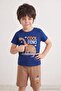 Brown Printed Knitted Bottom - Top Set Tkdss26Au00104