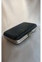 Women's Black Laser Fabric Stylish Evening Dress Clutch Bag with Extra Chain and Detachable Handle - 4