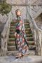Floral and Leaf Patterned Lace and Low-Cut Dressing Gown Set - 7