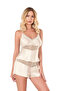 Ivory Satin Babydoll Shorts Set - 2