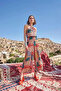 Ethnic Patterned Satin Jumpsuit - 6