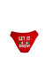 Red Christmas Patterned Let It Snow Cotton Panties