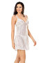 Lace Embroidered Ecru Jacquard Nightgown - 2