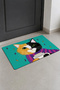 Coffee Dreamy Relaxed Cat Green Welcome Doormat 45X70Cm - 2
