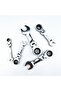 8mm Mini Short Handle Ratchet Wrench With Movable Head Quick Dual-purpose Open End Wrench Hardware T - 8