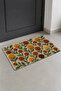 Warm Knots Embroidered Roses Themed Welcome Digital Printed Doormat 45X70Cm - 2