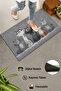 Meowlings Association Welcome Welcome Gray Digital Printed Doormat 45X70Cm - 4