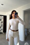 Long-Sleeve Finger-Loop Bodysuit - BEIGE - 4