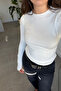Long-Sleeve Finger-Loop Bodysuit - ECRU - 2