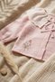 Baby Girl Lilac Muslin 2-Piece Set - Lace Detailed Wide Collar Embroidered Blouse and Pants Combination 9-24 a - 4