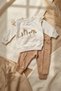 Baby Girl Embroidered Scallop Detailed Cotton Sweatshirt and Sweatpants Two-Piece Set - Cream and Coffee - 7