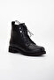 Aster Lace-Up Leather Boots Black - 6