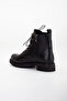 Aster Lace-Up Leather Boots Black - 5
