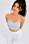 Women's Thin String Strap Double-Layered Crop Blouse, Basic Bustier - 2