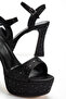 Lorea Single Band Stone Platform Heeled Shoes - 4
