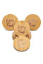 World Heavy Duty 100% Eco-Friendly Natural Bamboo Coasters - Round - 4 Piece Coaster Set (Coffee Time)
