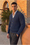Nopenli Knitted Anti-Peeling Yarn Buttoned Men's Knitwear Cardigan - Indigo - 4
