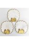 Set of 6 Linen Embroidered Sequin Embellished Coffee Napkins and Coasters 12X12 cm - 6