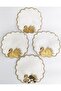 Set of 6 Linen Embroidered Sequin Embellished Coffee Napkins and Coasters 12X12 cm - 7