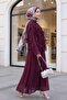 Tie-Front Ruffled Lined Asymmetrical Cut Cupra Set - Plum - 4