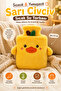 Yellow Chick Plush Hot Water Bag with Soft Cover Thermofor for Warming and Winter Use
